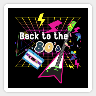 Retro Back To The 80's Sticker